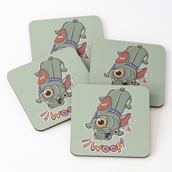 Item preview, "Woof!" says Maxim 3 | Punk French Bulldog designed and sold by LiseHoltArt.