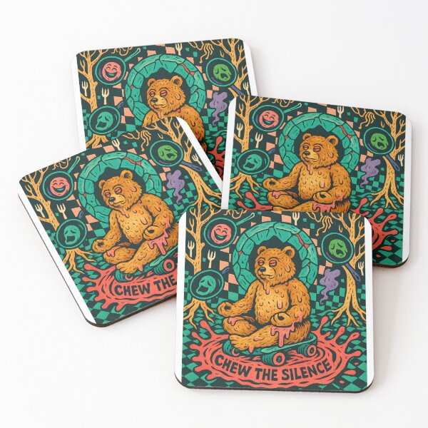 Item preview, Chew the Silence – Drippy Bear Surreal Art designed and sold by Drawian Studio.
