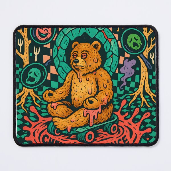 Item preview, Chew the Silence – Drippy Bear Surreal Art designed and sold by Drawian Studio.