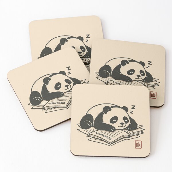 Item preview, Nap Time Over Homework – Cute Panda Illustration designed and sold by Planthem.