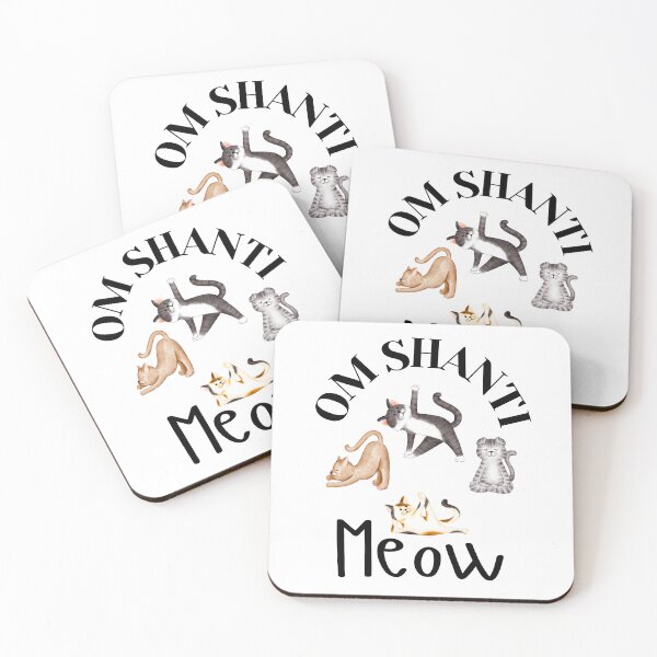 Item preview, Om Shanti Meow – Yoga Cats Meditating in Zen Style designed and sold by Fredster1966.