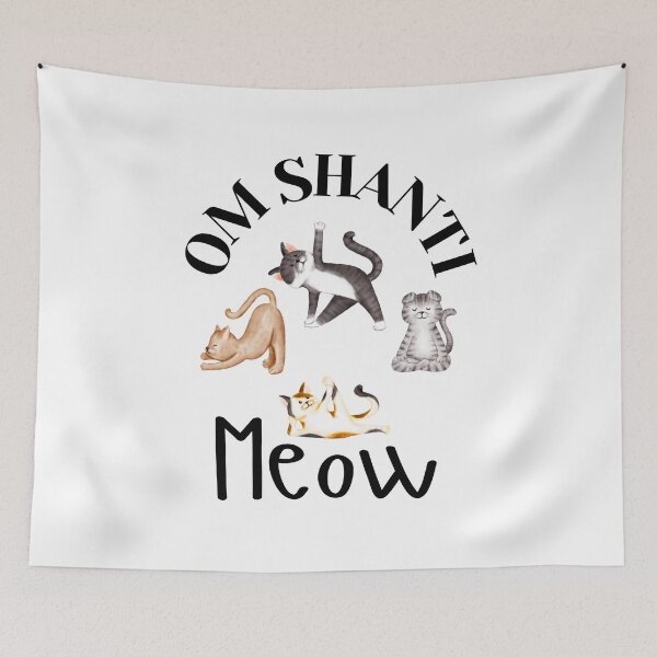 Item preview, Om Shanti Meow – Yoga Cats Meditating in Zen Style designed and sold by Fredster1966.