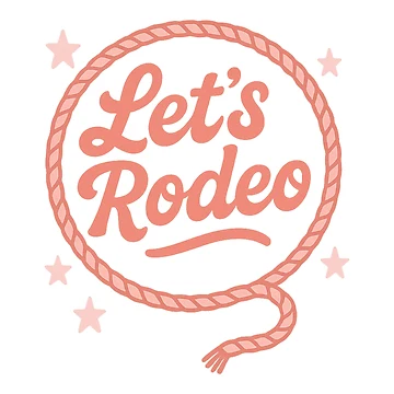 Artwork thumbnail, Let's Rodeo Retro Western Rope by Adrian Kane