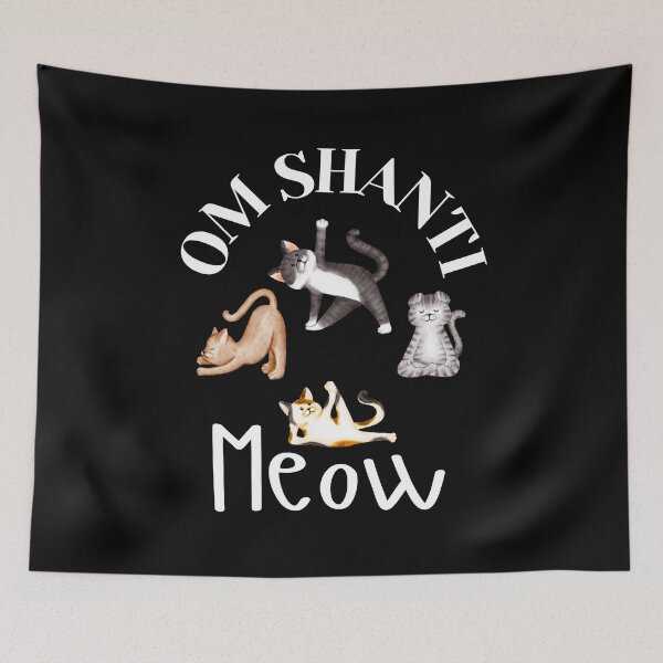 Item preview, Om Shanti Meow – Yoga Cats Meditating in Zen Style designed and sold by Fredster1966.