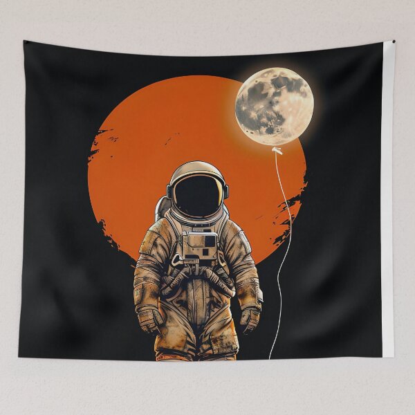 Item preview, Astronaut with lunar balloon designed and sold by paulrommer.