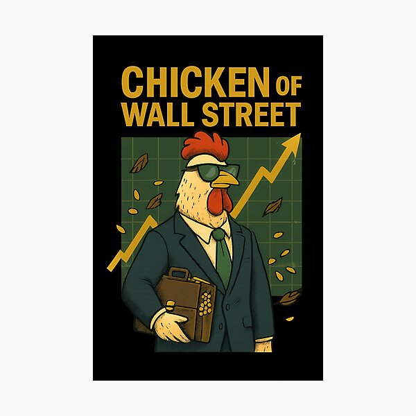 Item preview, chicken of wall street  designed and sold by funkyfabrik.