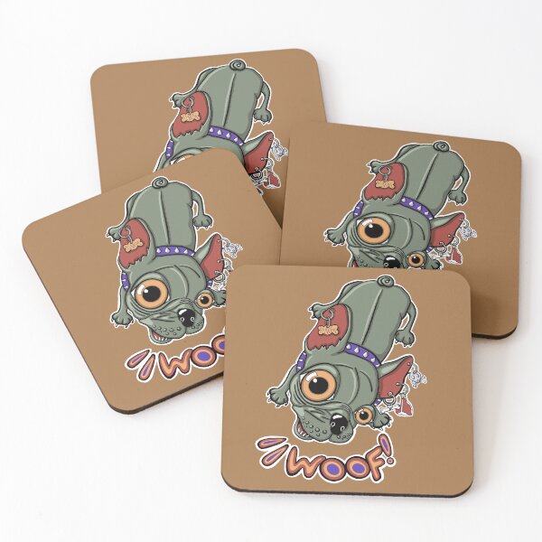 Item preview, "Woof!" says Maxim 4 | Punk French Bulldog designed and sold by LiseHoltArt.