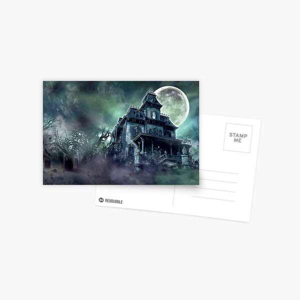 Item preview, The Haunted House Victorian Mansion Under Full Moon designed and sold by monstermangraphic.