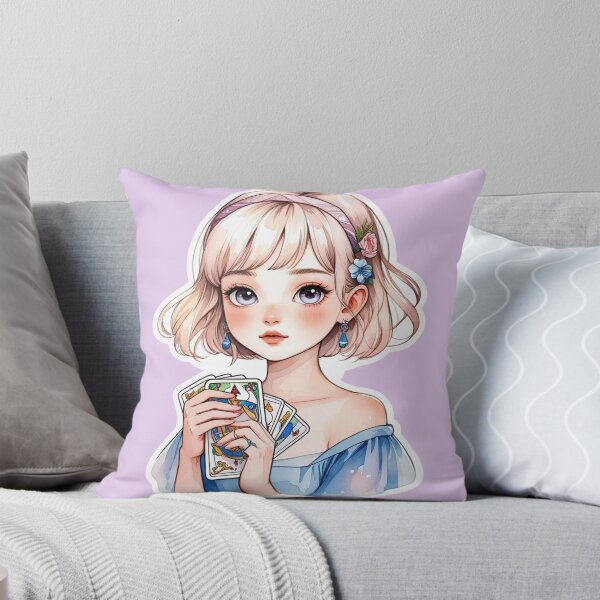 Item preview, Cute Pretty Kawaii Tarot Reading Girl designed and sold by ScorpioSunStudio.