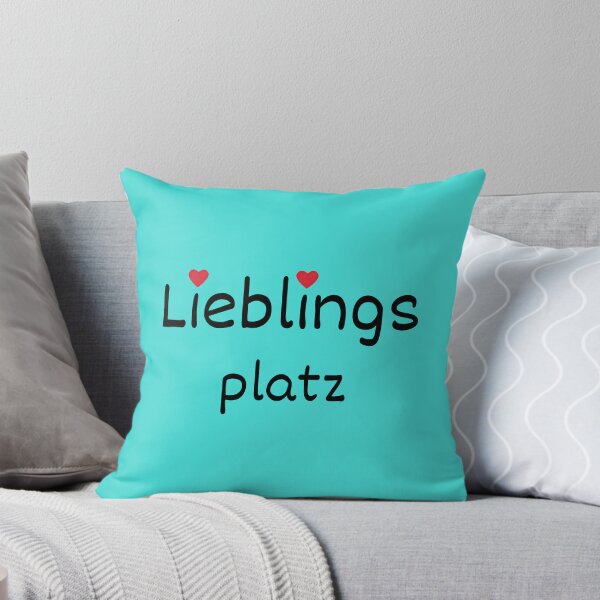 Item preview, Favorite place cushion in turquoise designed and sold by MarthasHus.