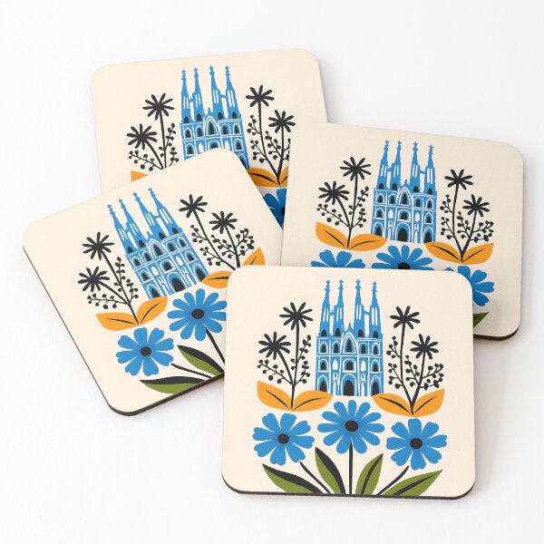 Item preview, Barcelona Floral Landmark Illustration designed and sold by paulrommer.