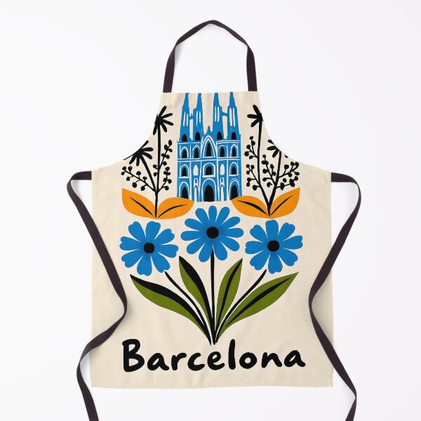 Item preview, Barcelona Floral Landmark Illustration designed and sold by paulrommer.