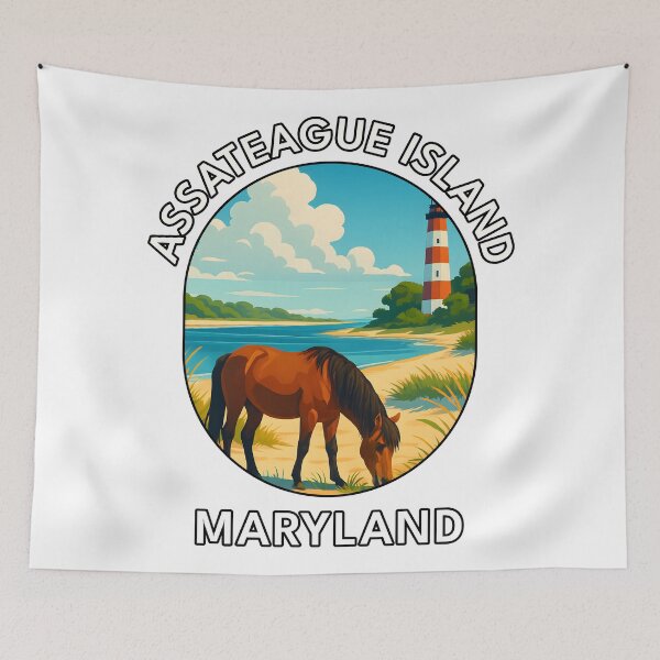 Item preview, Assateague Island Maryland Wild Horses – Coastal Travel designed and sold by inkNext.