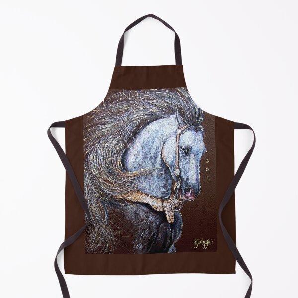 Item preview, Great Andalusian horse watercolour pencil drawing designed and sold by Tahnja Wolter.