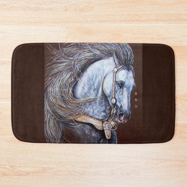 Item preview, Great Andalusian horse watercolour pencil drawing designed and sold by Tahnja Wolter.