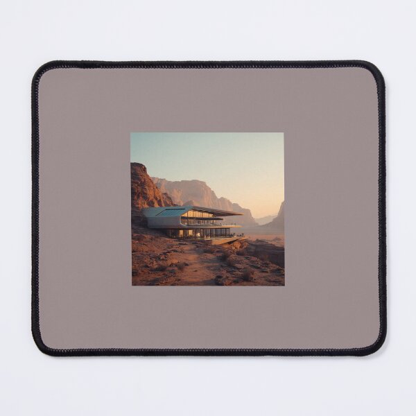 Item preview, "Red Planet Retreat – Futuristic Cliffside Home" designed and sold by AiHouses.