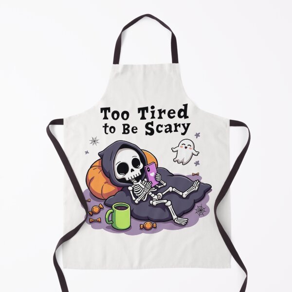 Item preview, Too Tired to Be Scary – Lazy Skeleton Vibes designed and sold by shadystitch.