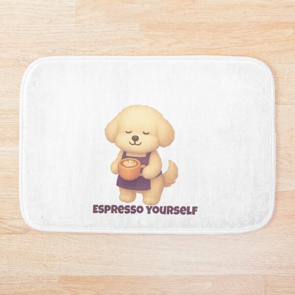 Item preview, Lindo perro barista: juego de palabras con café expreso designed and sold by ArtByAlgorithms.