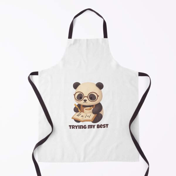 Item preview, Trying My Best – Cute Panda Studying designed and sold by ArtByAlgorithms.