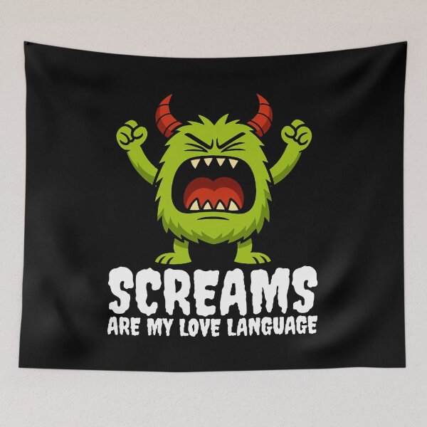 Item preview, SCREAMS ARE MY LOVE LANGUAGE - MONSTER HALLOWEEN designed and sold by KEF Custom.