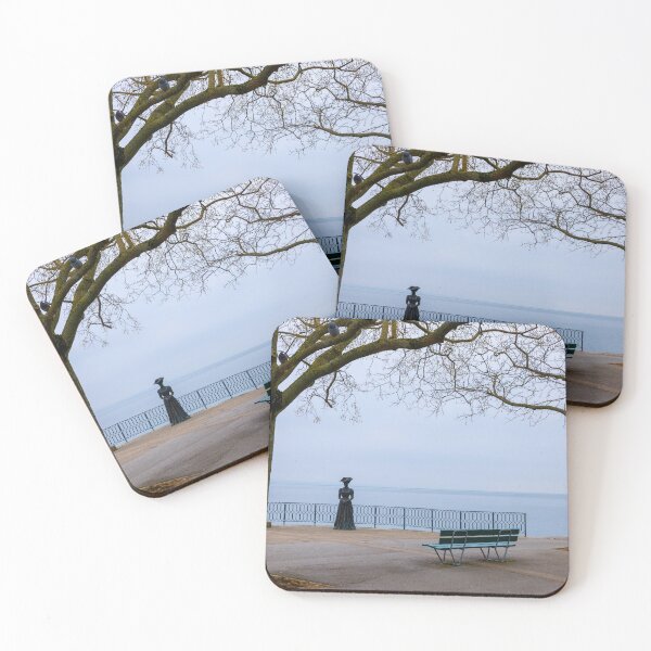 Item preview, Waterfront with Bare Tree and Statue on Lake Neuchatel designed and sold by Mats Silvan.