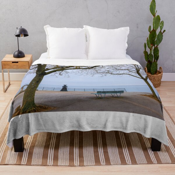 Item preview, Waterfront with Bare Tree and Statue on Lake Neuchatel designed and sold by Mats Silvan.