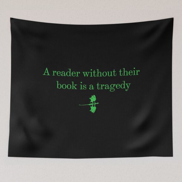 Item preview, A Reader Without Their Book is Tragedy - Book Reading Dragon designed and sold by canva-scharmco.