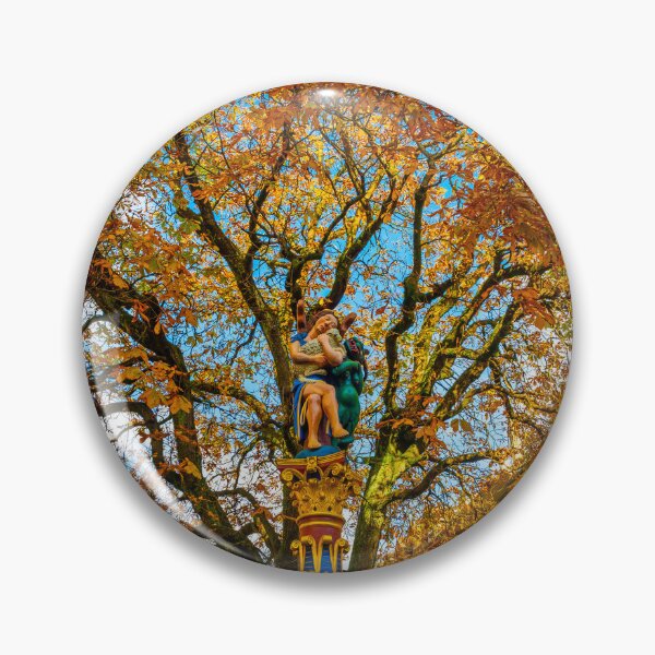 Item preview, Beautiful Old Town with a Tree and Statue designed and sold by Mats Silvan.