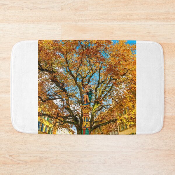 Item preview, Beautiful Old Town with a Tree and Statue designed and sold by Mats Silvan.