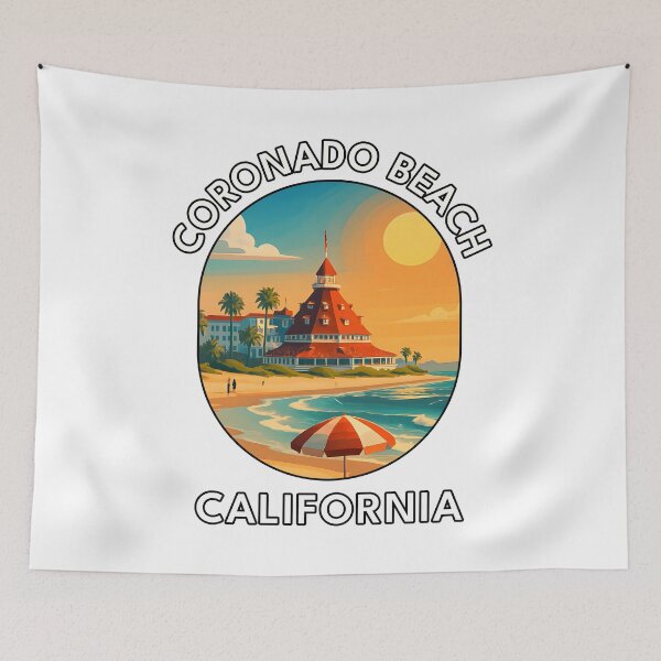 Item preview, Coronado Central Beach – California Coastal Summer Scene designed and sold by inkNext.