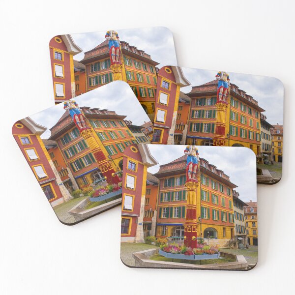 Item preview, Square in Old Town with House and Water Fountain with Statue designed and sold by Mats Silvan.