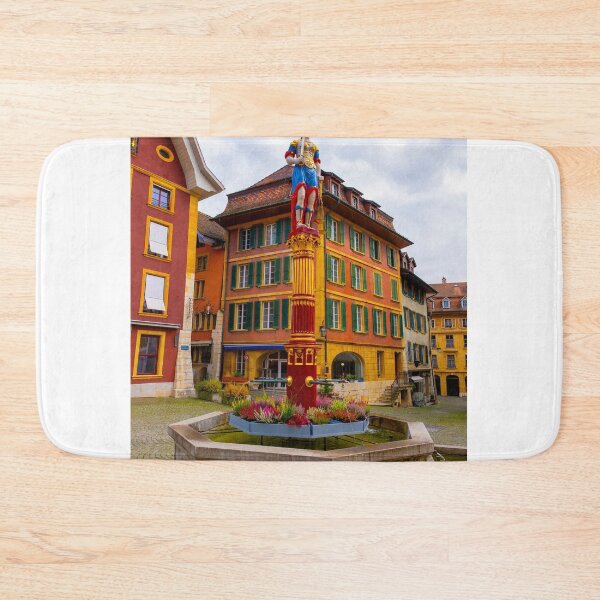 Item preview, Square in Old Town with House and Water Fountain with Statue designed and sold by Mats Silvan.