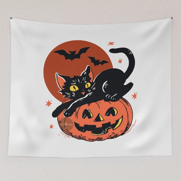 Item preview, Black Cat, Nostalgic Halloween designed and sold by canva-scharmco.