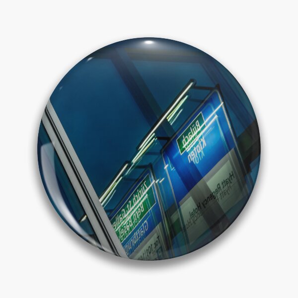 Item preview, Illuminated Road Sign with a Modern Glass Wall Building with Reflection designed and sold by Mats Silvan.