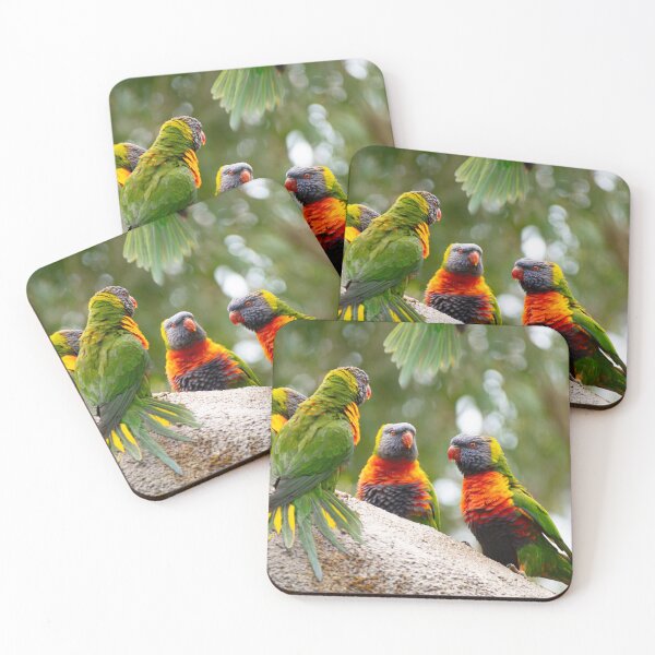 Item preview, Australian Ringneck Birds Perched on a Rock designed and sold by CandMe-Prints.