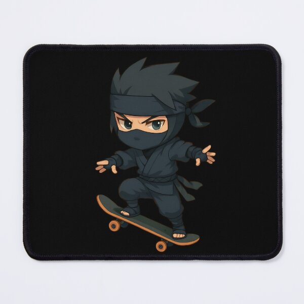 Item preview, Skater Ninja Chibi – Cool Anime Ninja Skateboarding Art designed and sold by ColorSplash123.