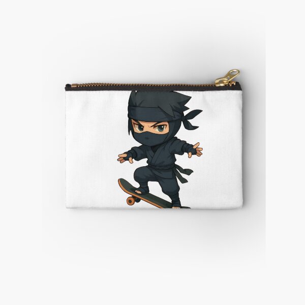 Item preview, Skater Ninja Chibi – Cool Anime Ninja Skateboarding Art designed and sold by ColorSplash123.
