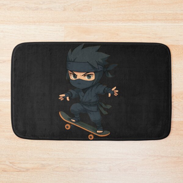 Item preview, Skater Ninja Chibi – Cool Anime Ninja Skateboarding Art designed and sold by ColorSplash123.