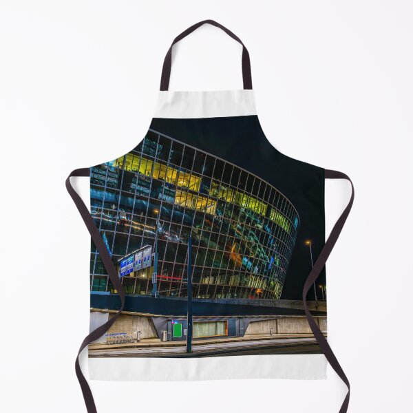 Item preview, Train and Modern Glass Building at Night designed and sold by Mats Silvan.