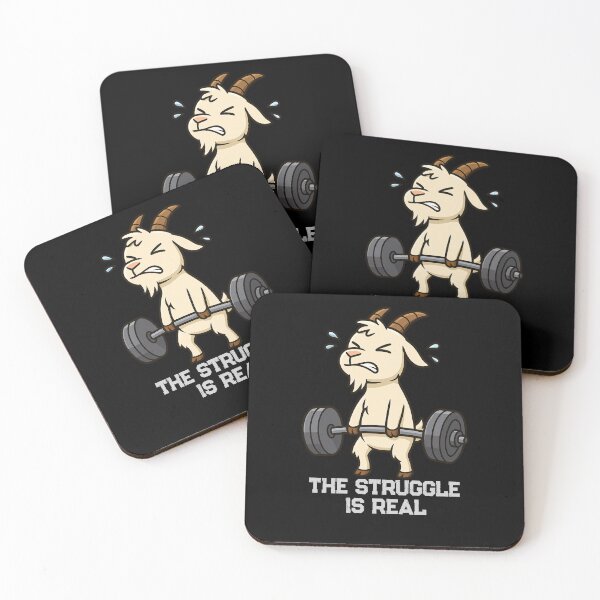 Item preview, Funny Goat The Struggle Is Real Deadlift Workout Fitness Boys Girls Kids designed and sold by rafaeltto.