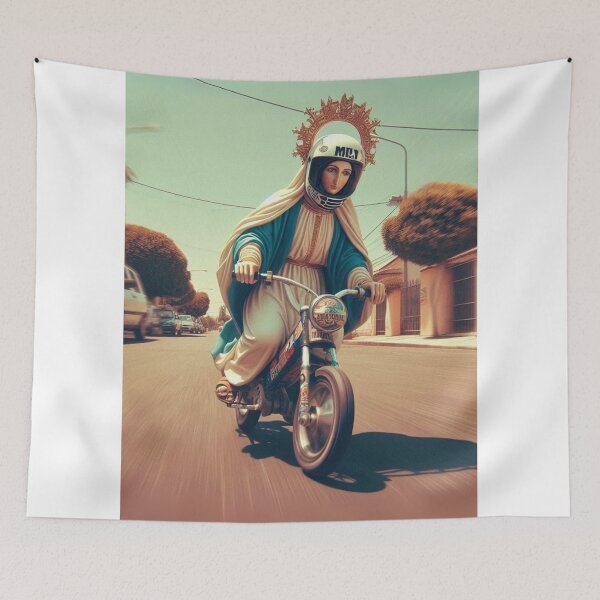Item preview, "Holy Roller: Saint on Two Wheels" designed and sold by Print Fiction.