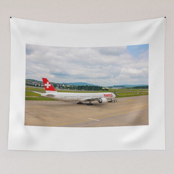 Item preview, Swiss Airlines Passenger Airplane Taxiing on Runway designed and sold by Mats Silvan.