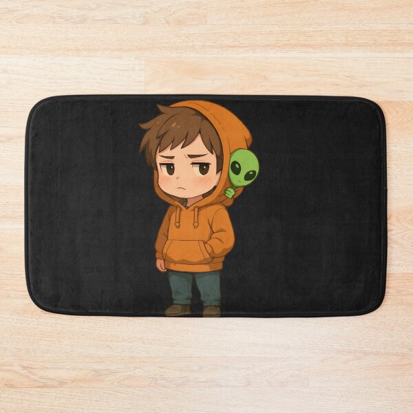 Item preview, Alien in Disguise Chibi – Cute Anime Boy with Hidden Green Alien designed and sold by ColorSplash123.