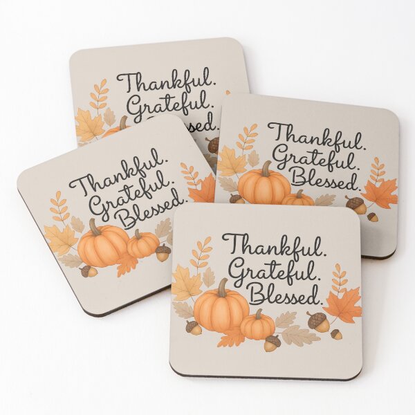 Item preview, Thankful. Grateful. Blessed designed and sold by Uglyandcute.