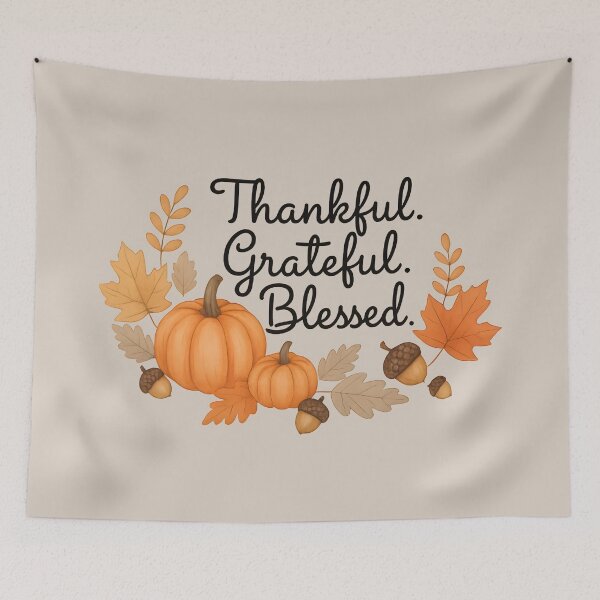 Item preview, Thankful. Grateful. Blessed designed and sold by Uglyandcute.