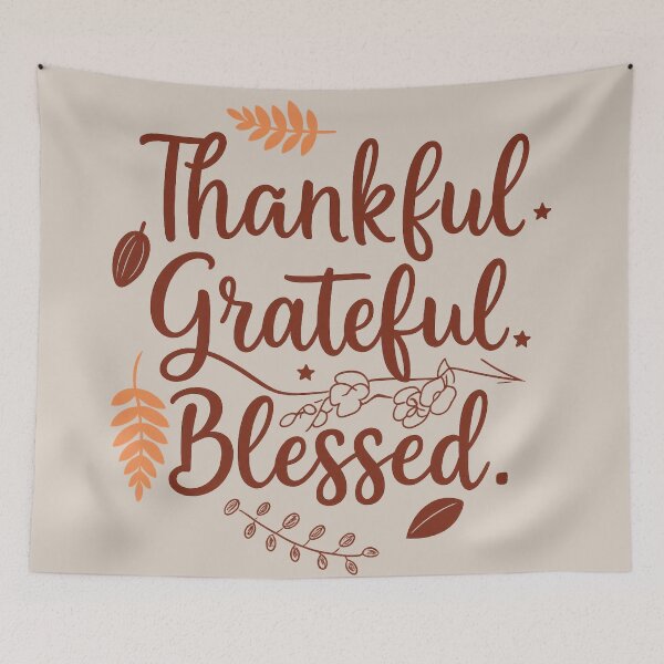 Item preview, Thankful. Grateful. Blessed designed and sold by Uglyandcute.