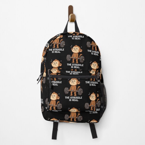 Item preview, Funny Monkey The Struggle Is Real Deadlift Workout Fitness Boys Girls Kids designed and sold by rafaeltto.