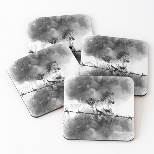 Item preview, “Defiant Freedom – Wild Horse Breaking Barriers” designed and sold by Merymer.
