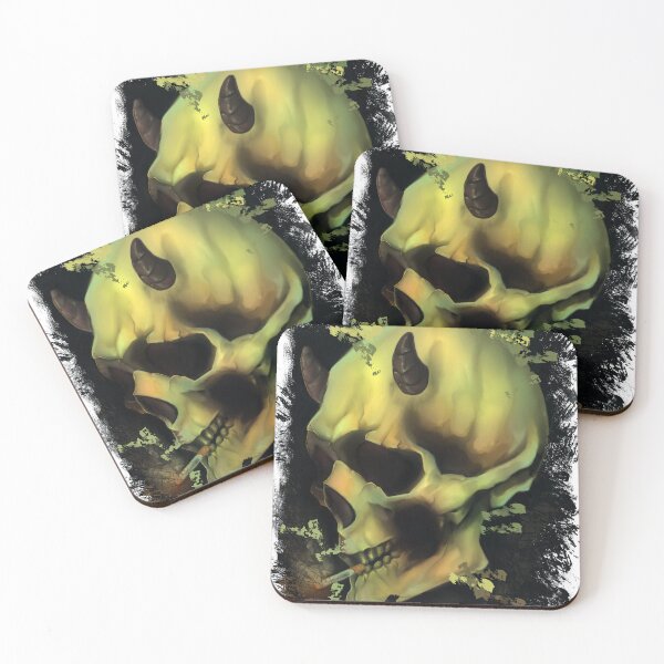 Item preview, Abstract Horned Skull designed and sold by Coyotinct.