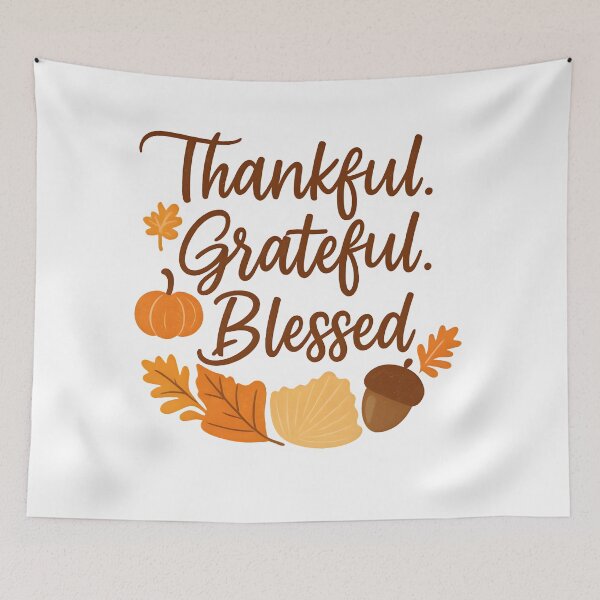 Item preview, Thankful. Grateful. Blessed designed and sold by Uglyandcute.